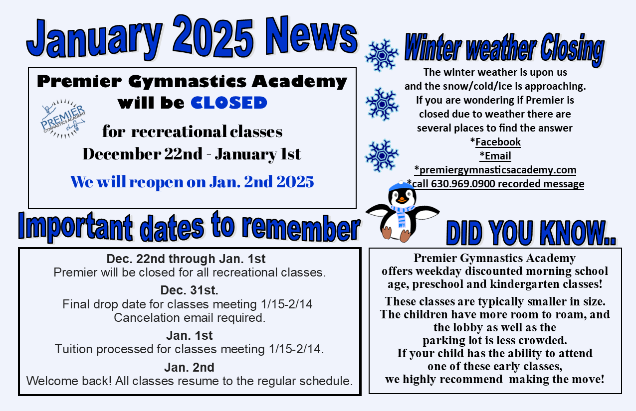 Newsletter Nov 2024 Premier West Gymnastics