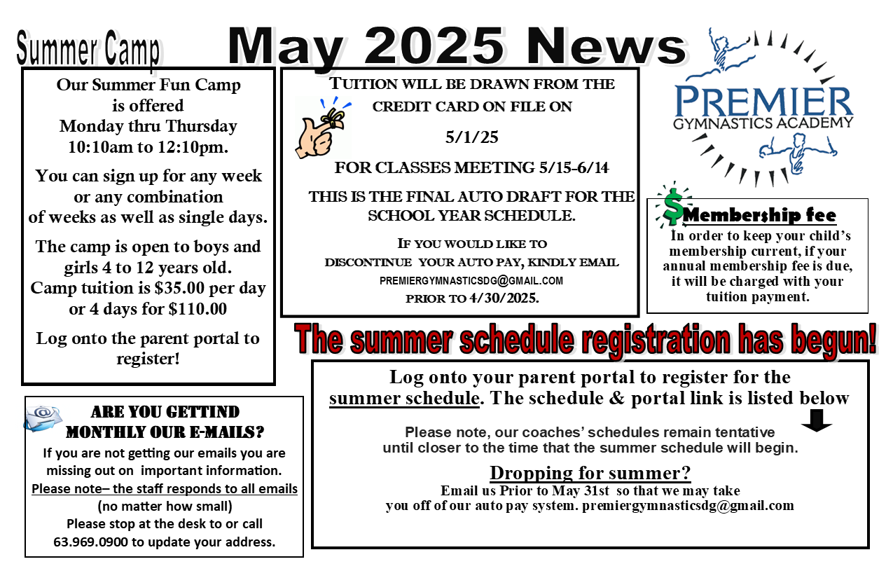 Newsletter Nov 2024 Premier West Gymnastics