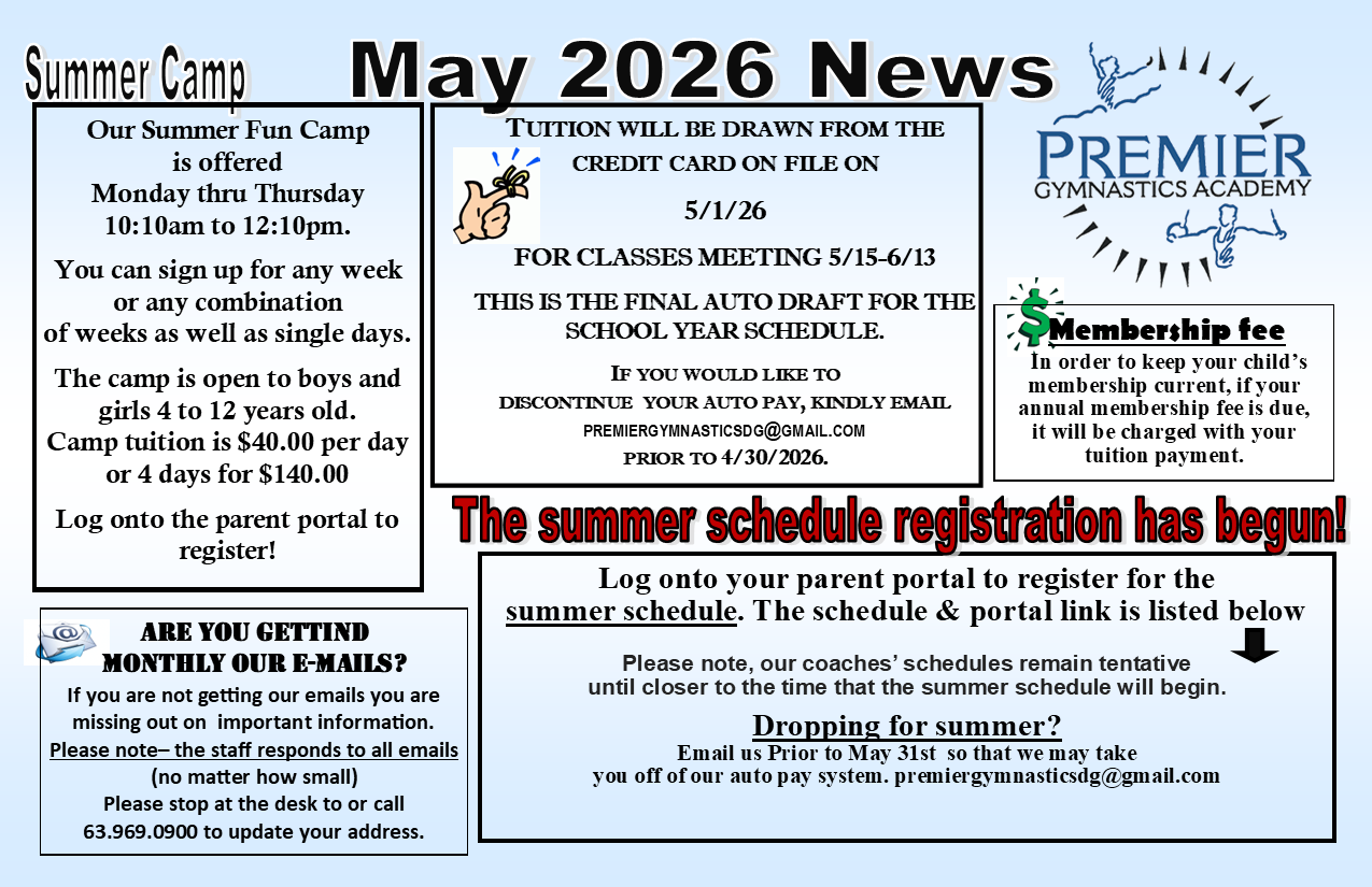 Newsletter Nov 2024 Premier West Gymnastics